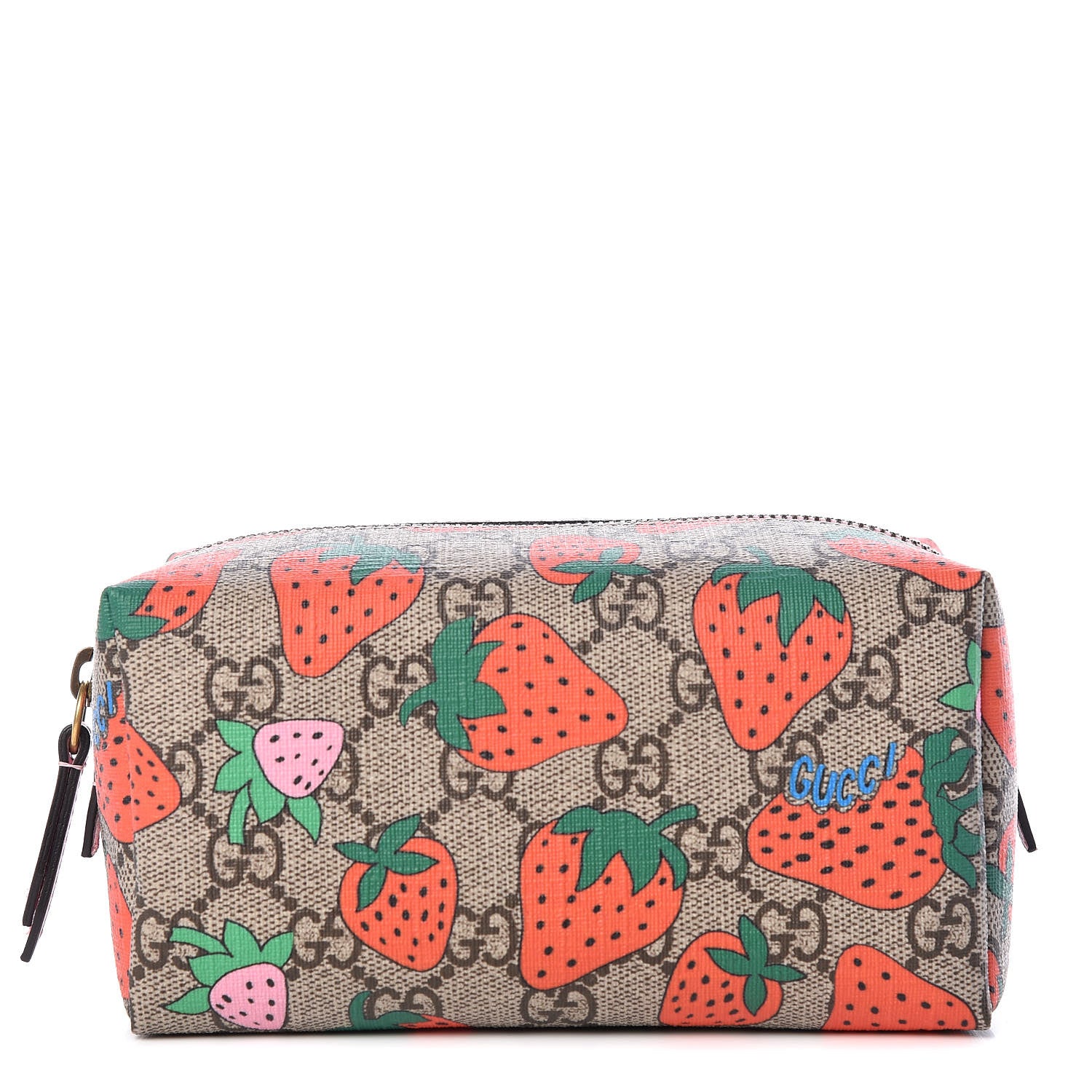 Gucci GG Supreme Monogram Strawberry Cosmetic Case 1 of 11