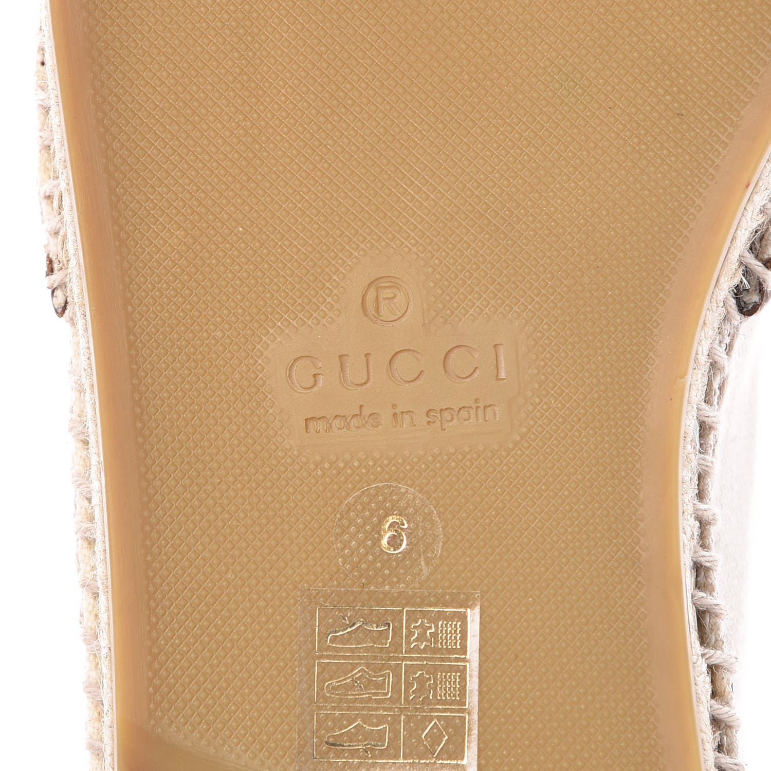 Gucci Canvas Miro Soft Calfskin Logo Mens Espadrilles 6 Greggio Cuir 11 of 15
