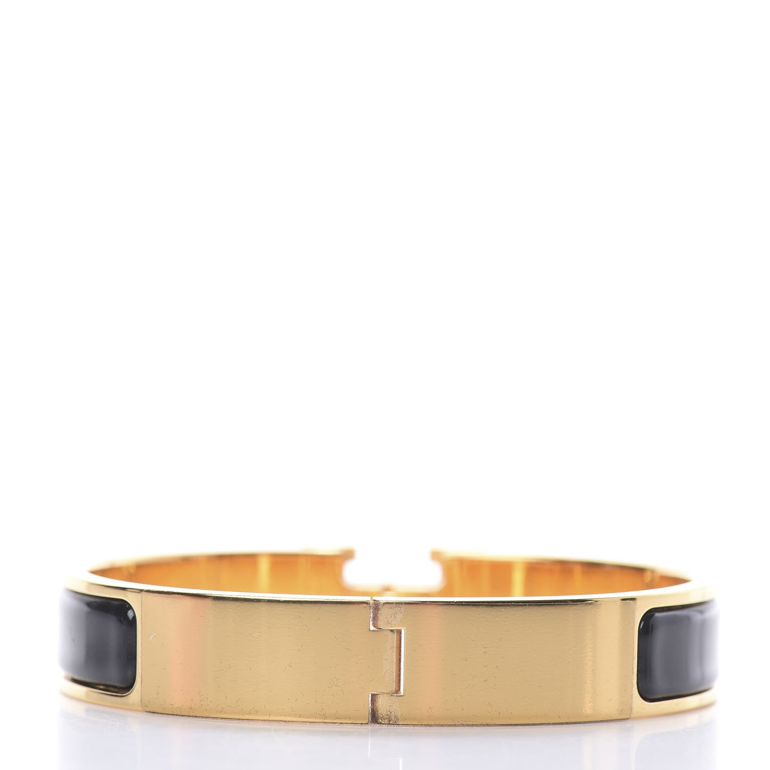 Hermes Enamel Narrow Clic Clac H Bracelet GM Black 2 of 3