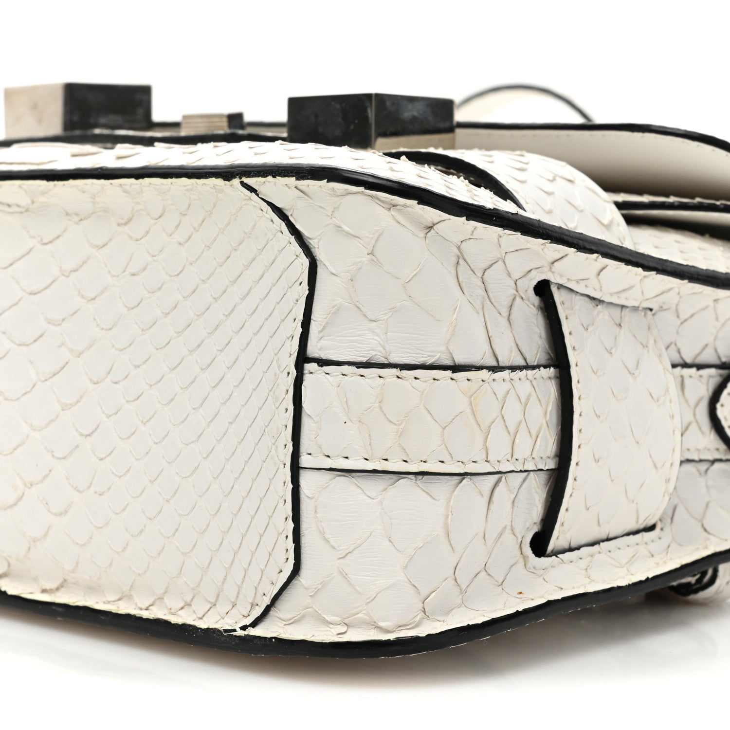 Proenza Schouler Snakeskin PS11 Mini Classic Shoulder Bag White 8 of 9