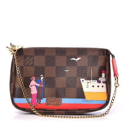 Louis Vuitton Damier Ebene 2016 Christmas Animation Mini Pochette Accessories 1 of 8