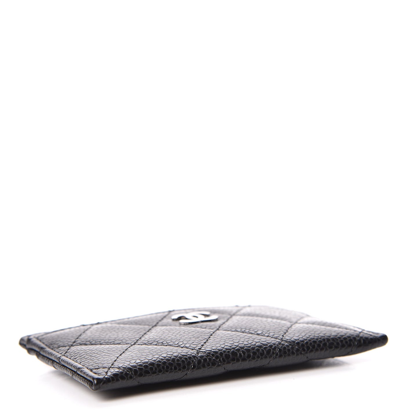 Caviar Quilted Card Holder Black