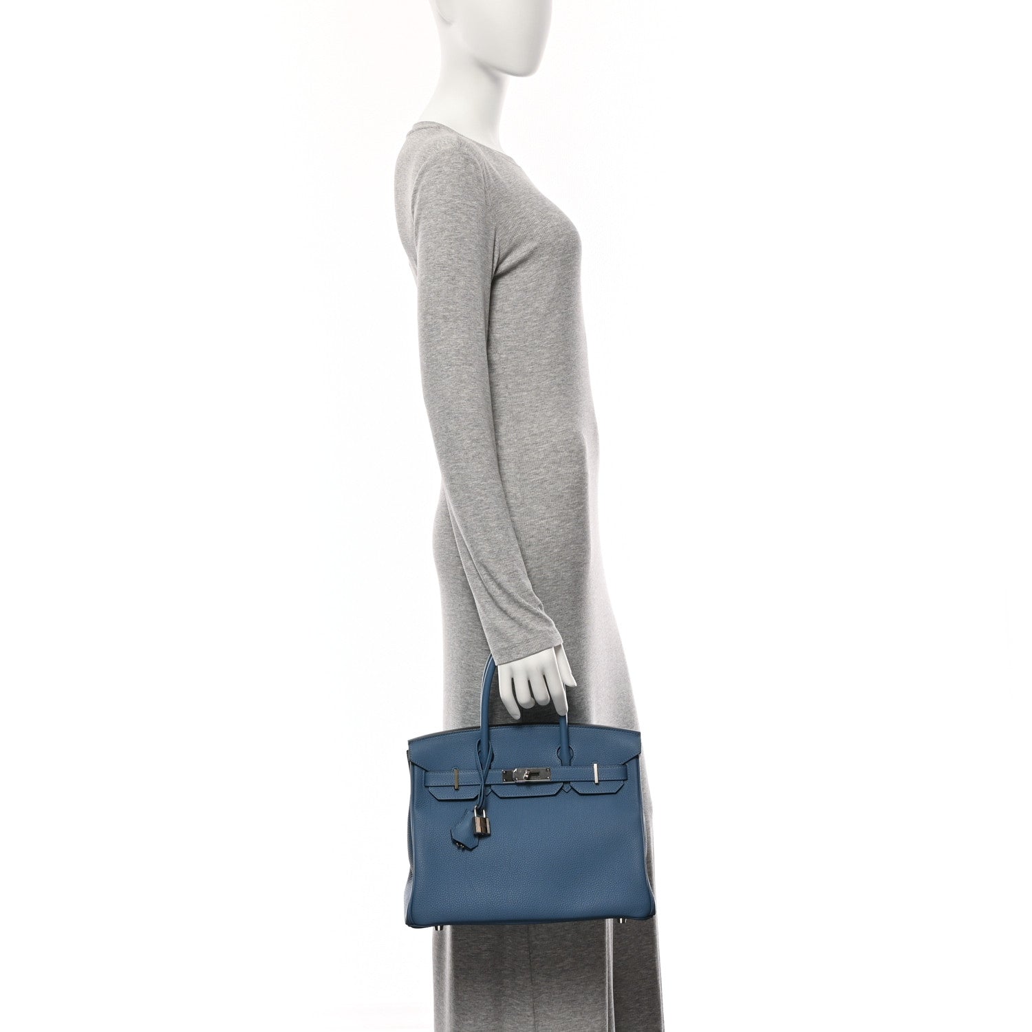 Hermes Togo BIRKIN 30 Bleu Azur 3 of 22