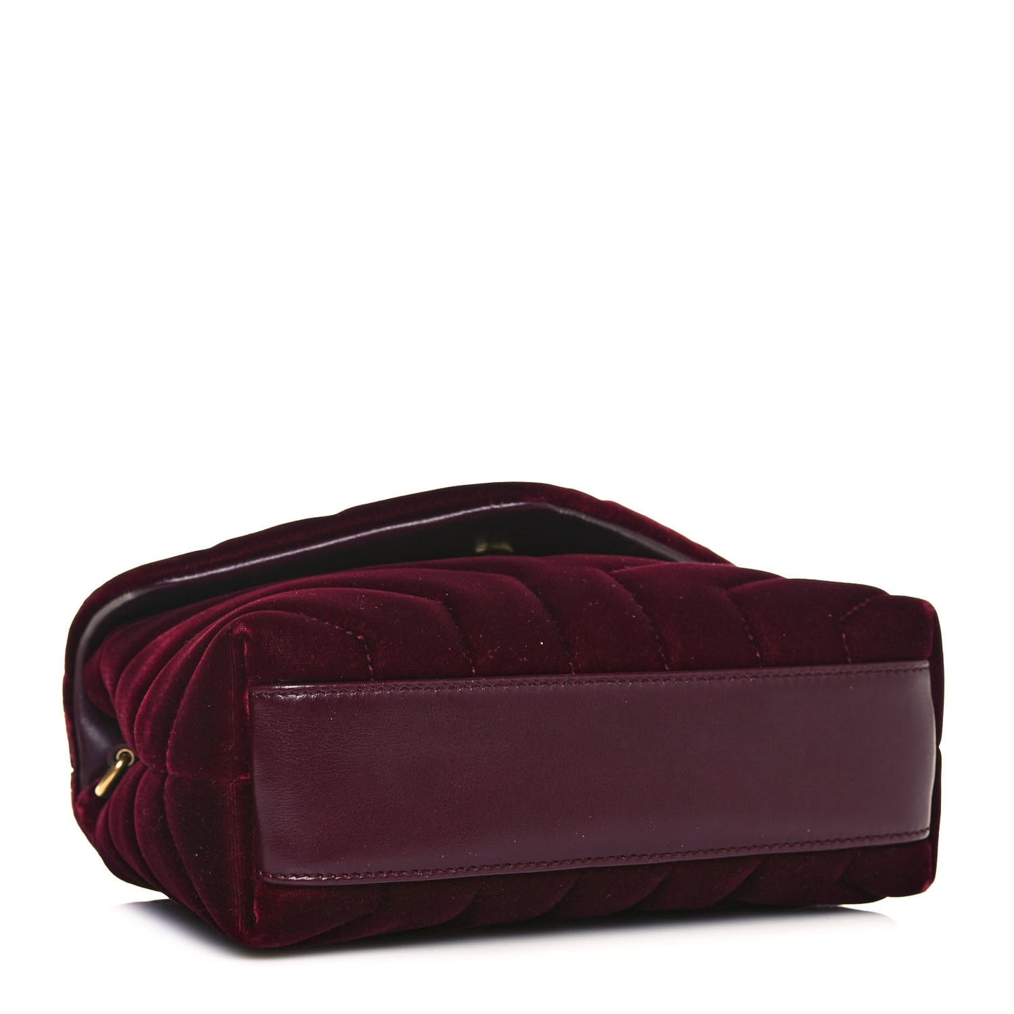 Velvet Y Quilted Monogram Toy Loulou Chain Satchel Light Burgundy