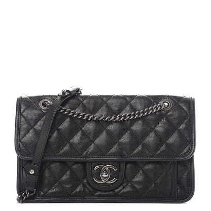 Chanel Calfskin Medium Casual Riviera Flap Black 1 of 7