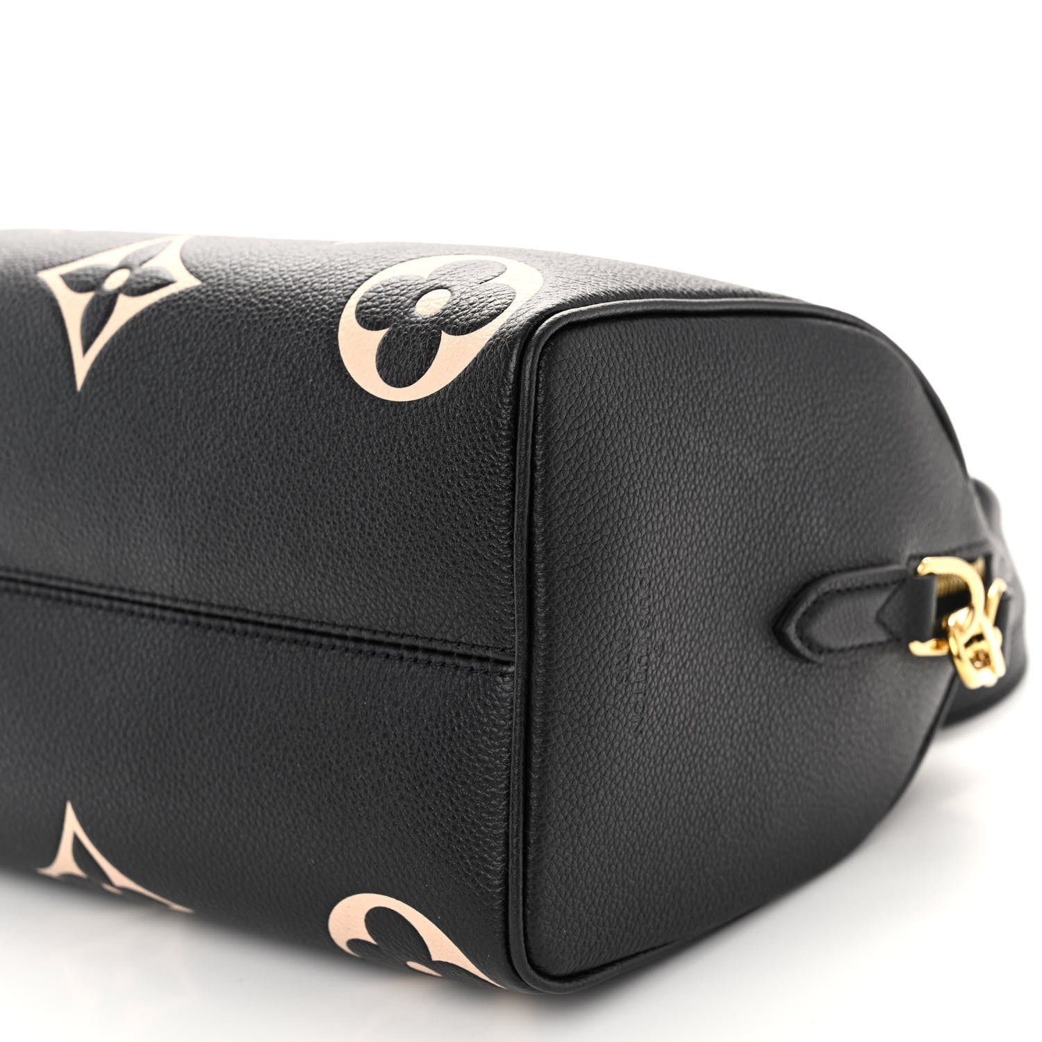 Louis Vuitton Empreinte Monogram Giant Speedy Bandouliere 25 Black Beige 9 of 10