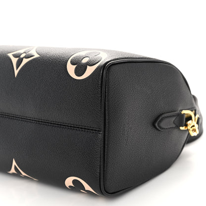Louis Vuitton Empreinte Monogram Giant Speedy Bandouliere 25 Black Beige 9 of 10