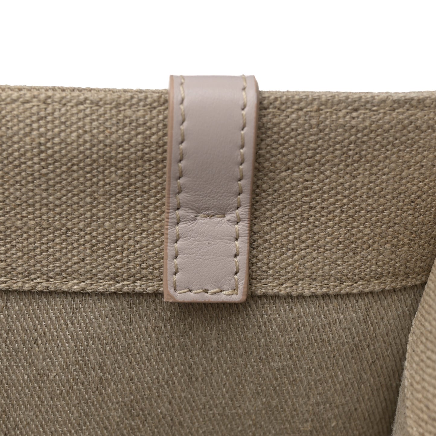 Linen Calfskin Medium Woody Ribbon Tote Cement Pink