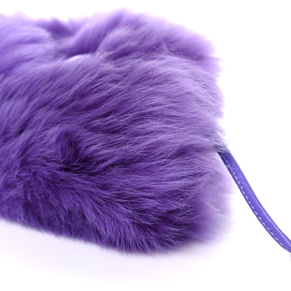 Bottega Veneta Shearling Lambskin Embellished The Mini Pouch Purple 9 of 9