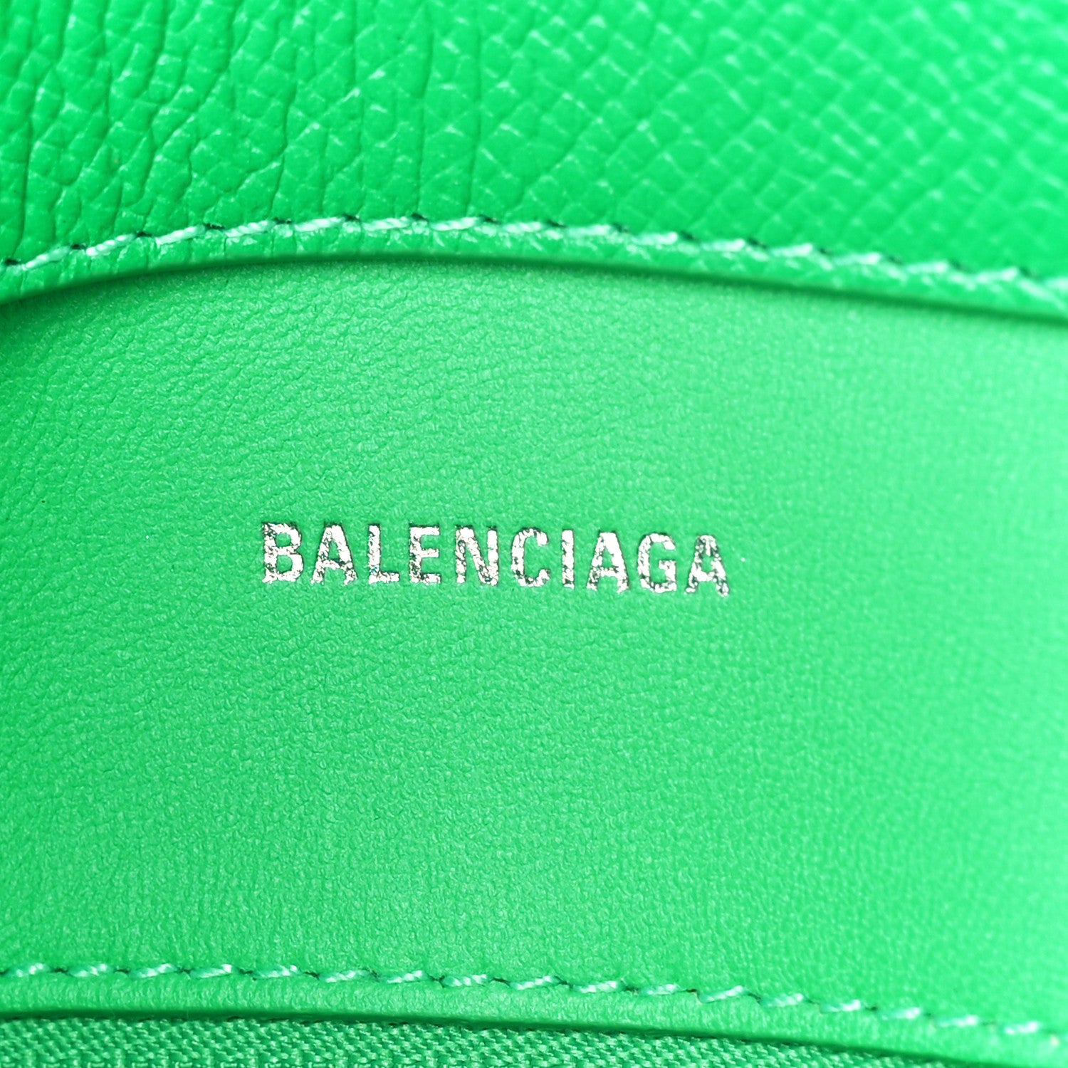 Balenciaga Grained Calfskin XS Downtown Shoulder Bag Vivid Green 8 of 12