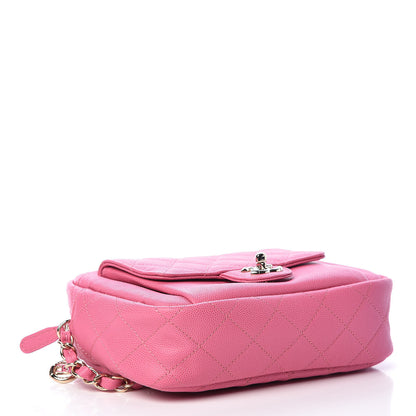 Chanel Caviar Quilted CC Day Camera Case Pink 4 of 10