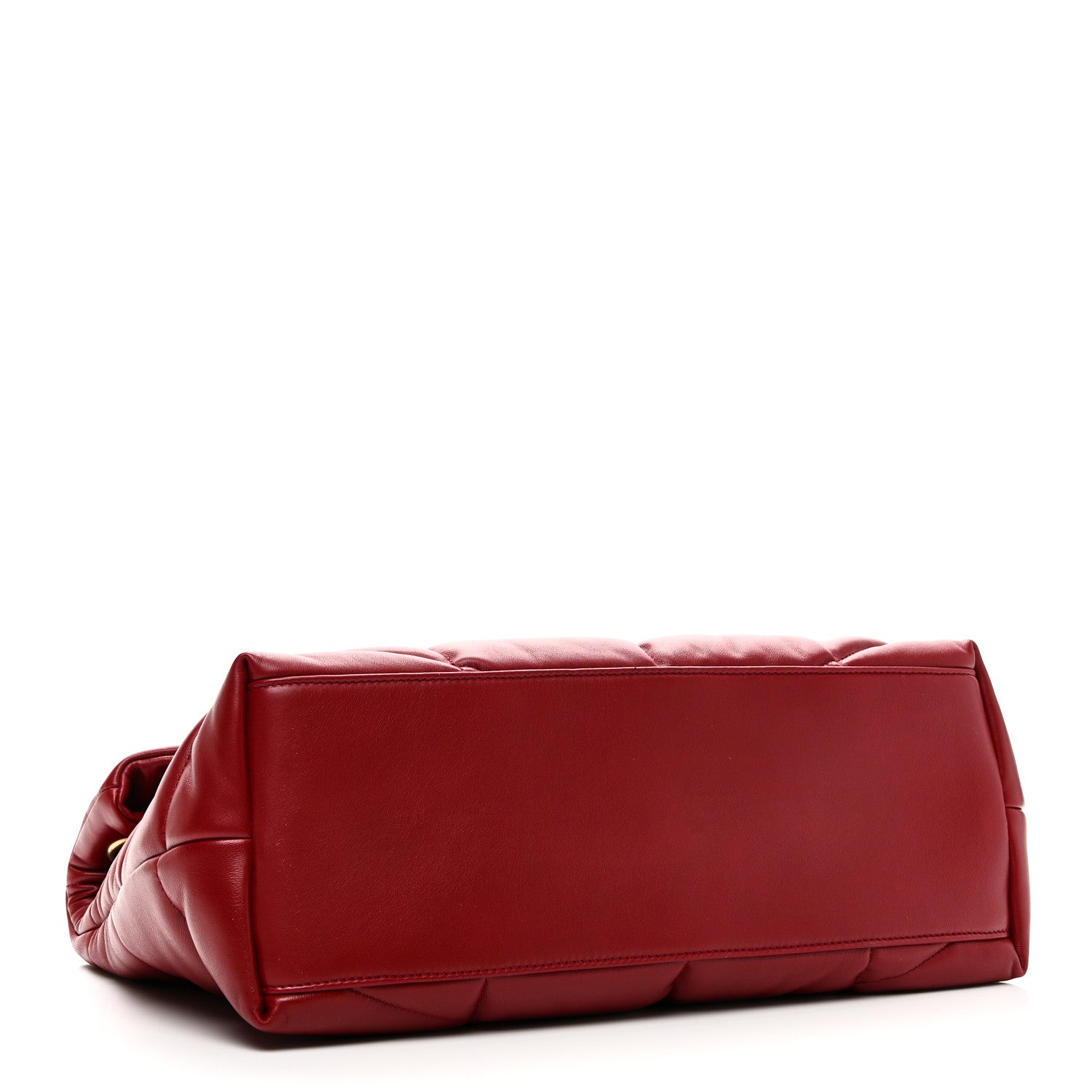 Saint Laurent Lambskin Quilted Medium Loulou Puffer Monogram Chain Satchel Opyum Red 4 of 10