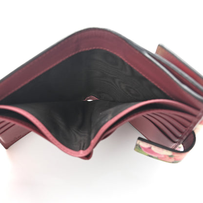 Gucci GG Supreme Monogram Blooms French Flap Wallet Beige Multicolor Dry Rose 7 of 11