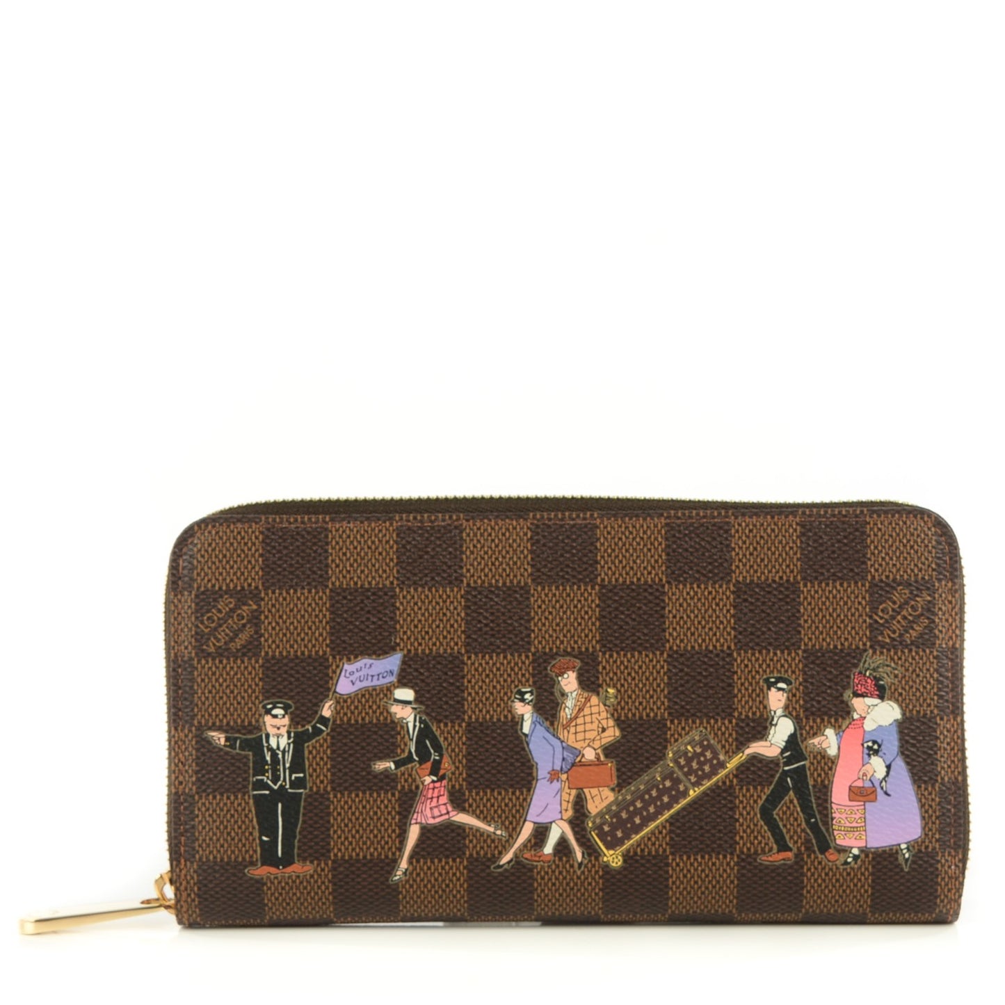 Damier Ebene Illustre Zippy Wallet Violet