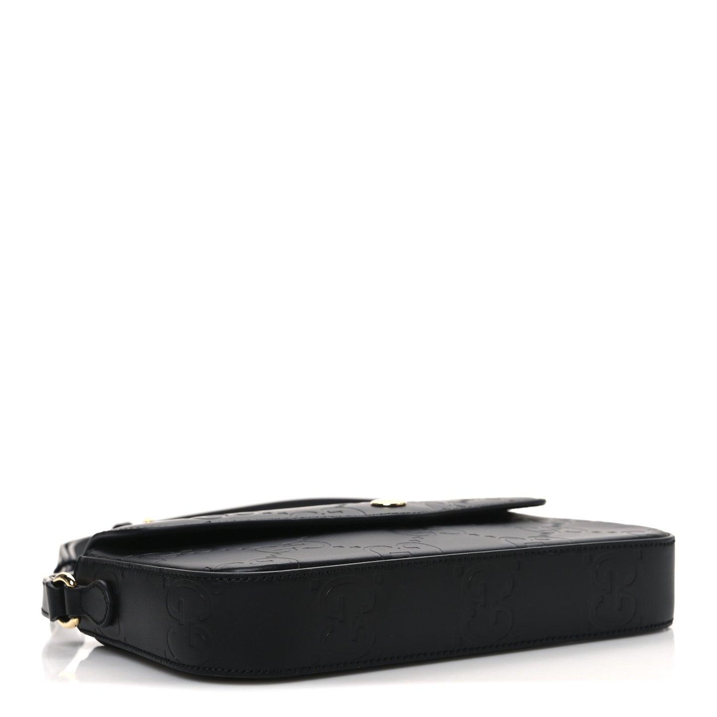 Gilbert Calfskin GG Super Mini Shoulder Bag Black