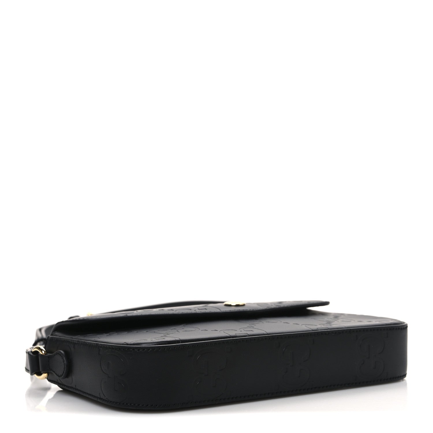 Gucci Gilbert Calfskin GG Super Mini Shoulder Bag Black 4 of 11
