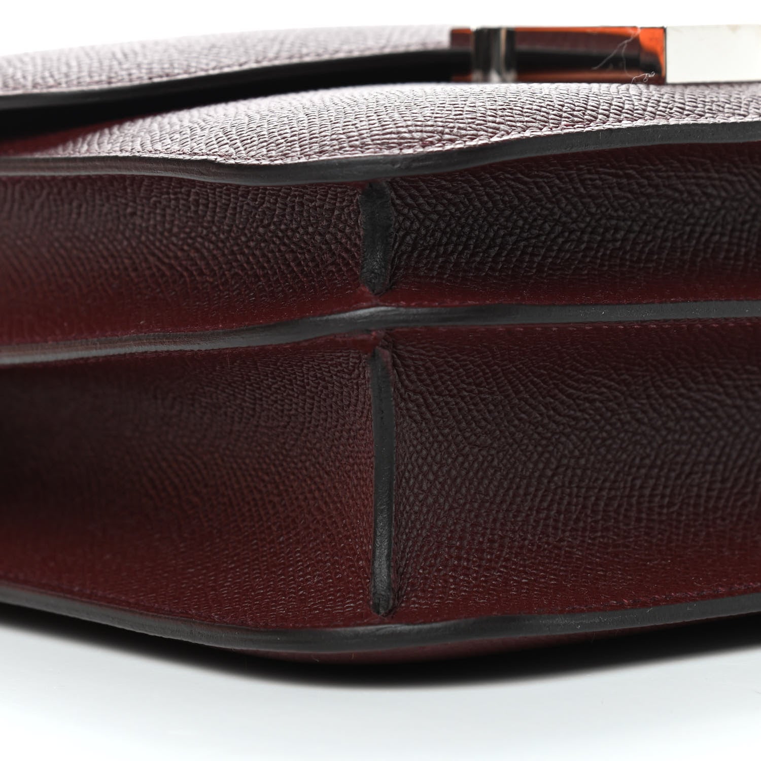 Hermes Epsom Horseshoe Enamel Constance 24 Bordeaux Black 8 of 9