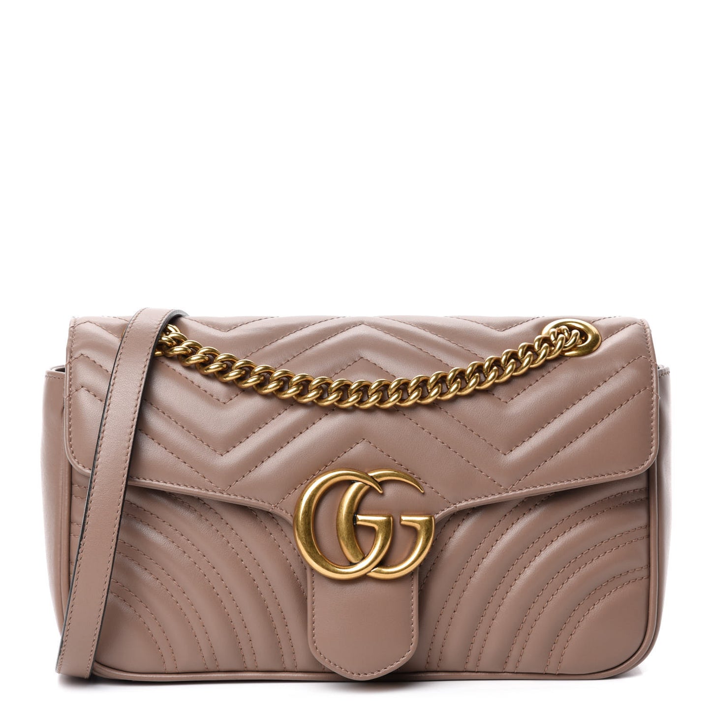Calfskin Matelasse Small GG Marmont Shoulder Bag Porcelain Rose