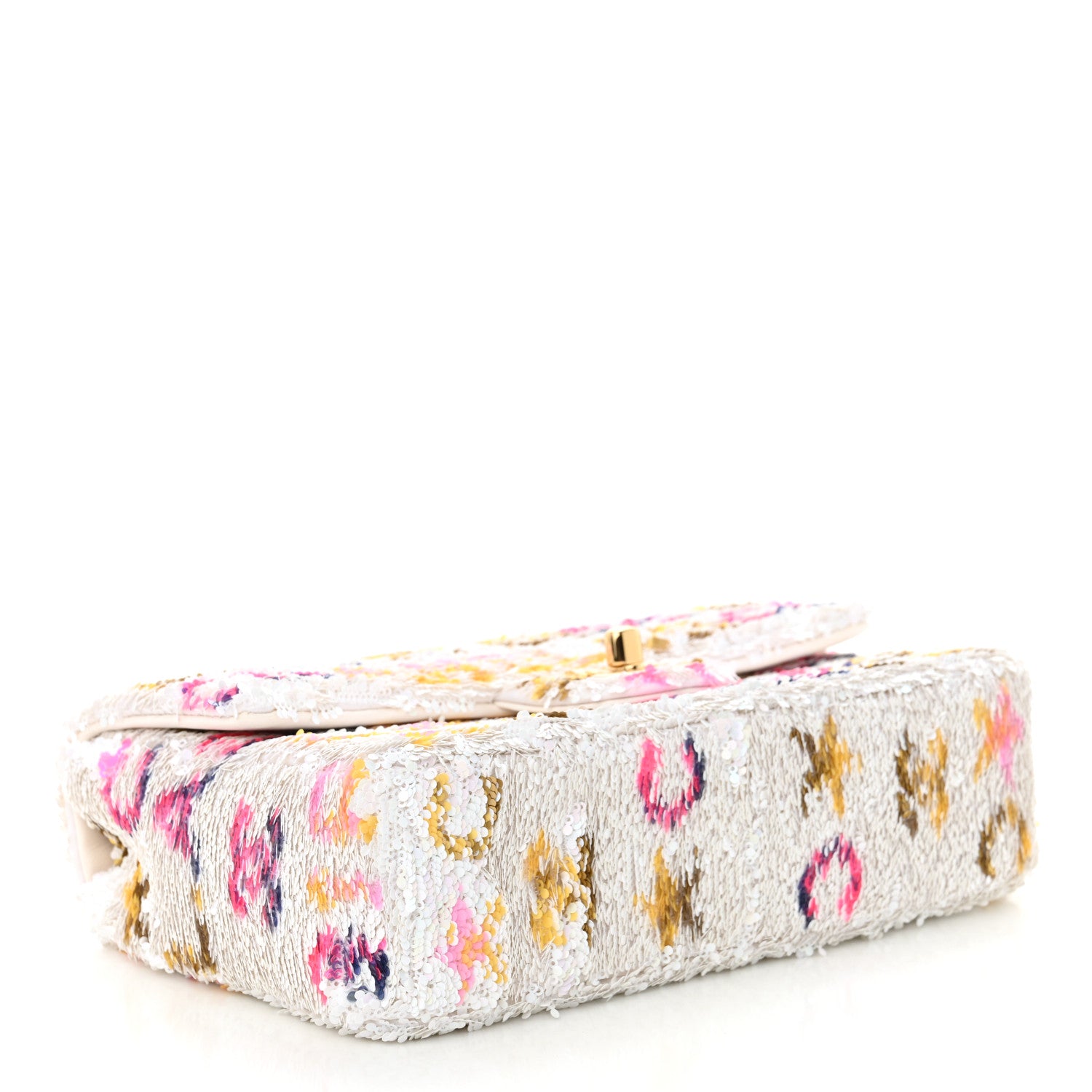 Chanel Sequin Logo Mini Rectangular Flap White Multicolor White Multicolor 4 of 11