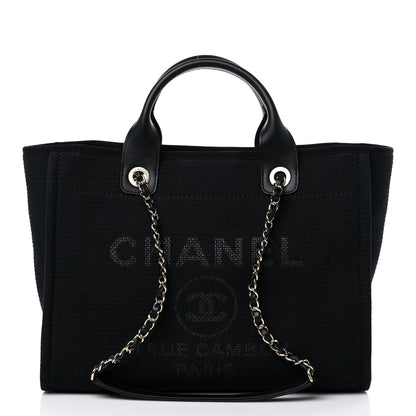 Chanel Mixed Fibers Small Deauville Tote Black 3 of 10