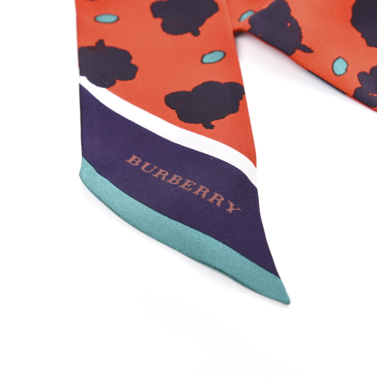 Burberry Silk Print Skinny Scarf Multicolor 3 of 3