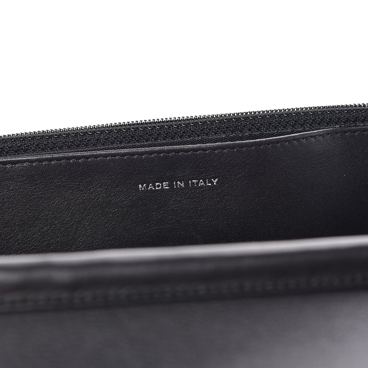 Lambskin Embossed Lax Wallet On Chain WOC Black