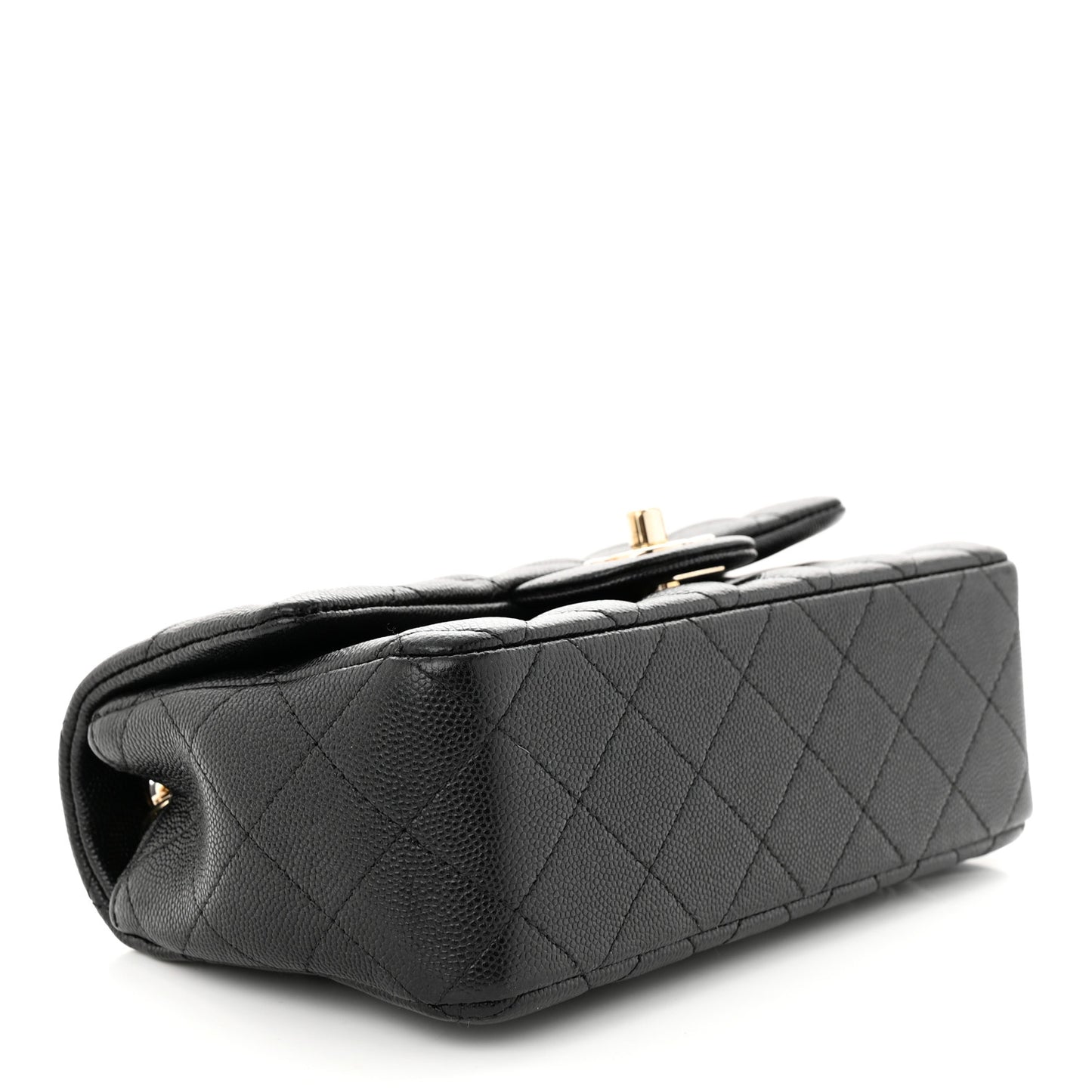 Caviar Quilted Mini Rectangular Flap Black
