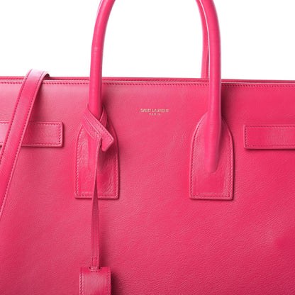 Saint Laurent Calfskin Small Sac De Jour Lipstick Fuchsia 5 of 7