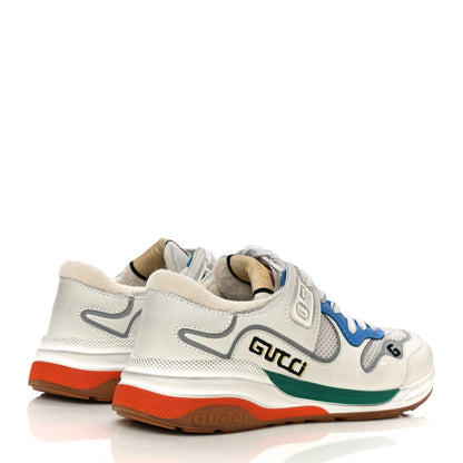 Gucci Calfskin Womens Ultrapace Sneakers 36.5 White Silver 4 of 18