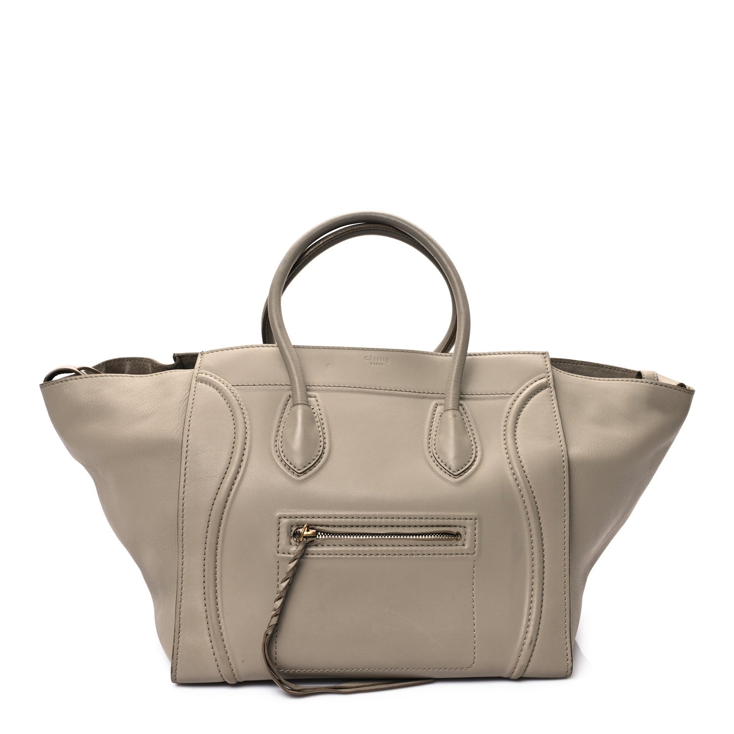 Smooth Calfskin Medium Phantom Luggage Taupe