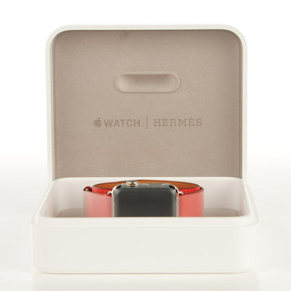 Hermes Veau Swift 38mm Apple Watch Double Tour Capucine 5 of 9