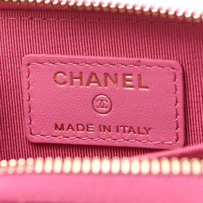 Chanel Caviar Quilted Zip Coin Purse Pink 6 of 8