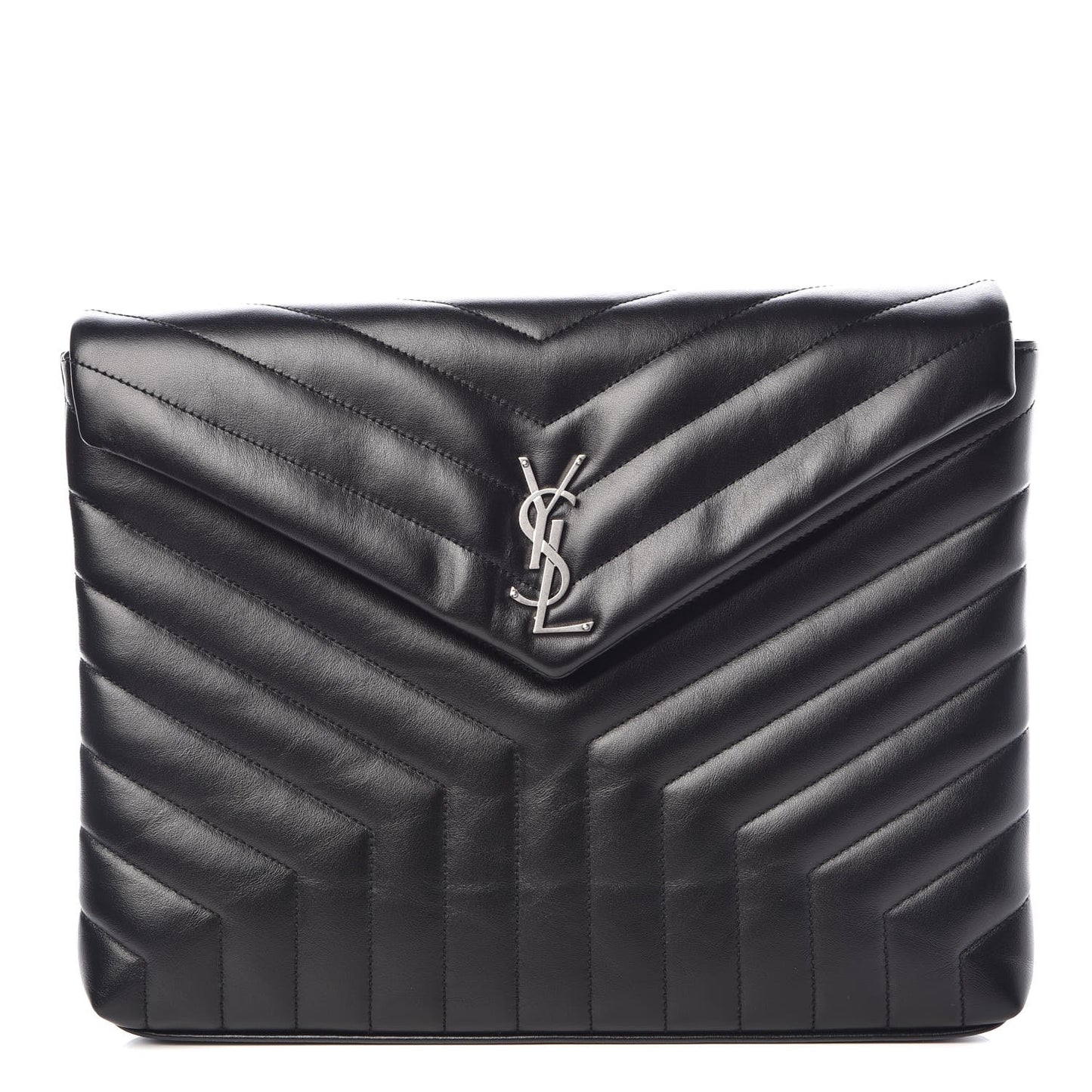 Calfskin Y Quilted Monogram Loulou Document Holder Black