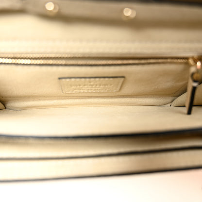 Valentino Garavani Pebbled Calfskin Rockstud Chain Clutch Light Ivory 5 of 10