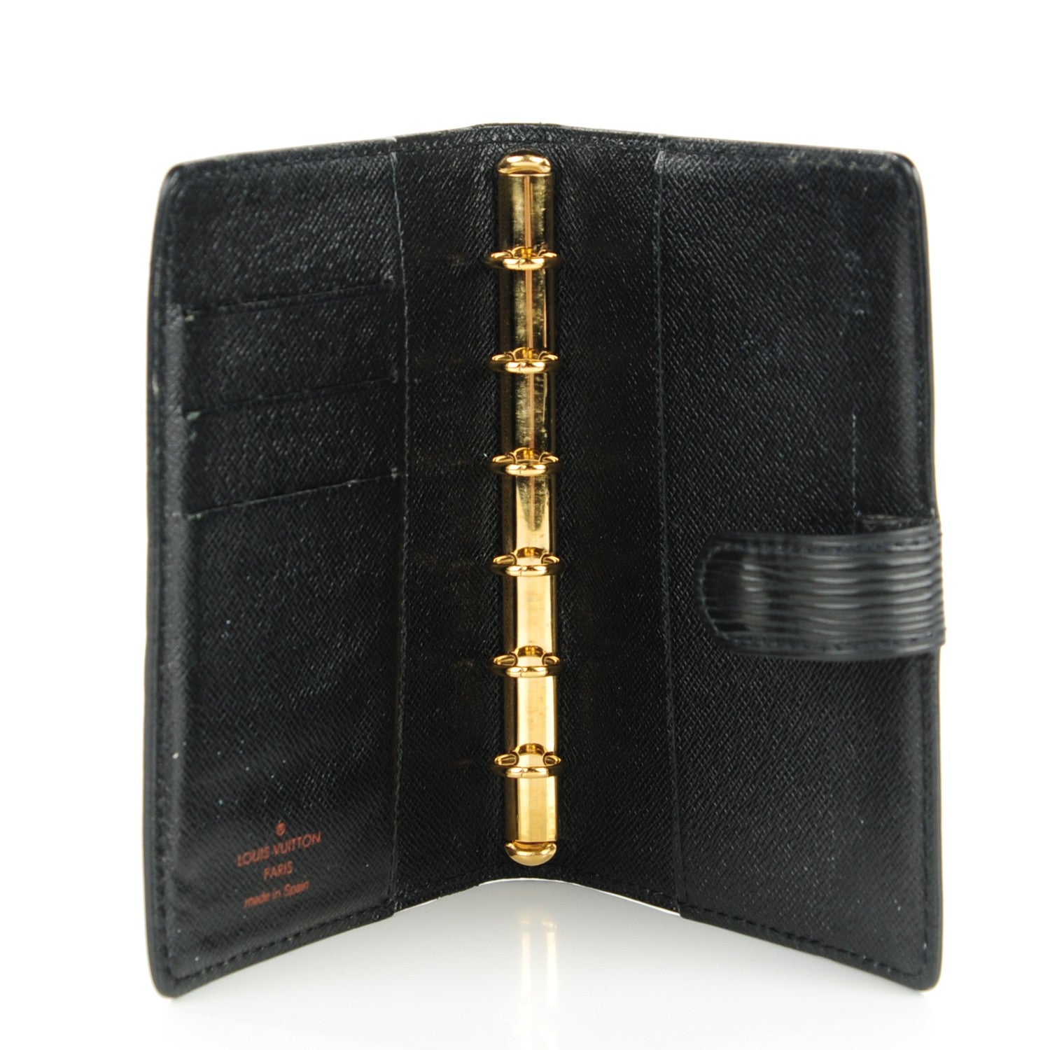 Louis Vuitton Epi Small Ring Agenda Cover Black 10 of 14