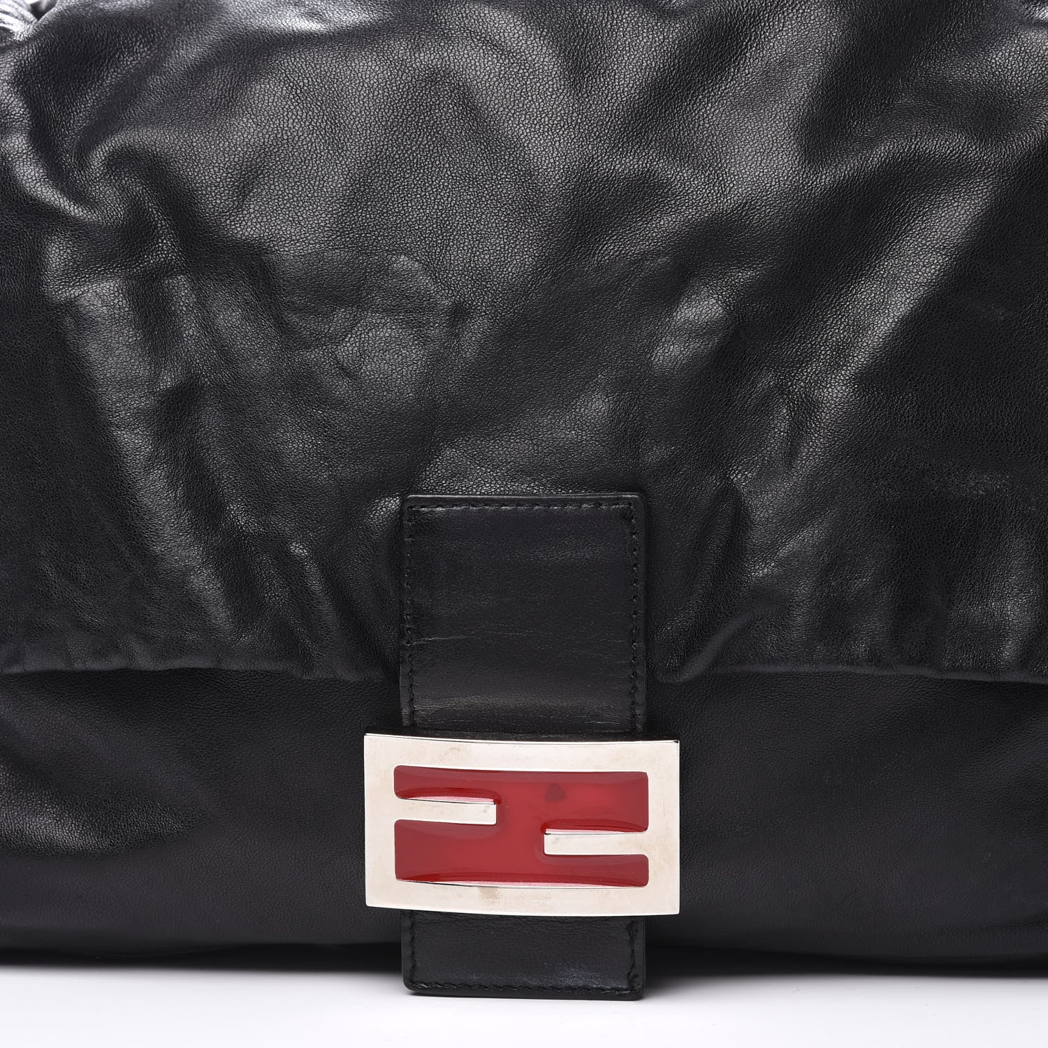 Fendi Calfskin Big Forever Mama Baguette Black 8 of 8