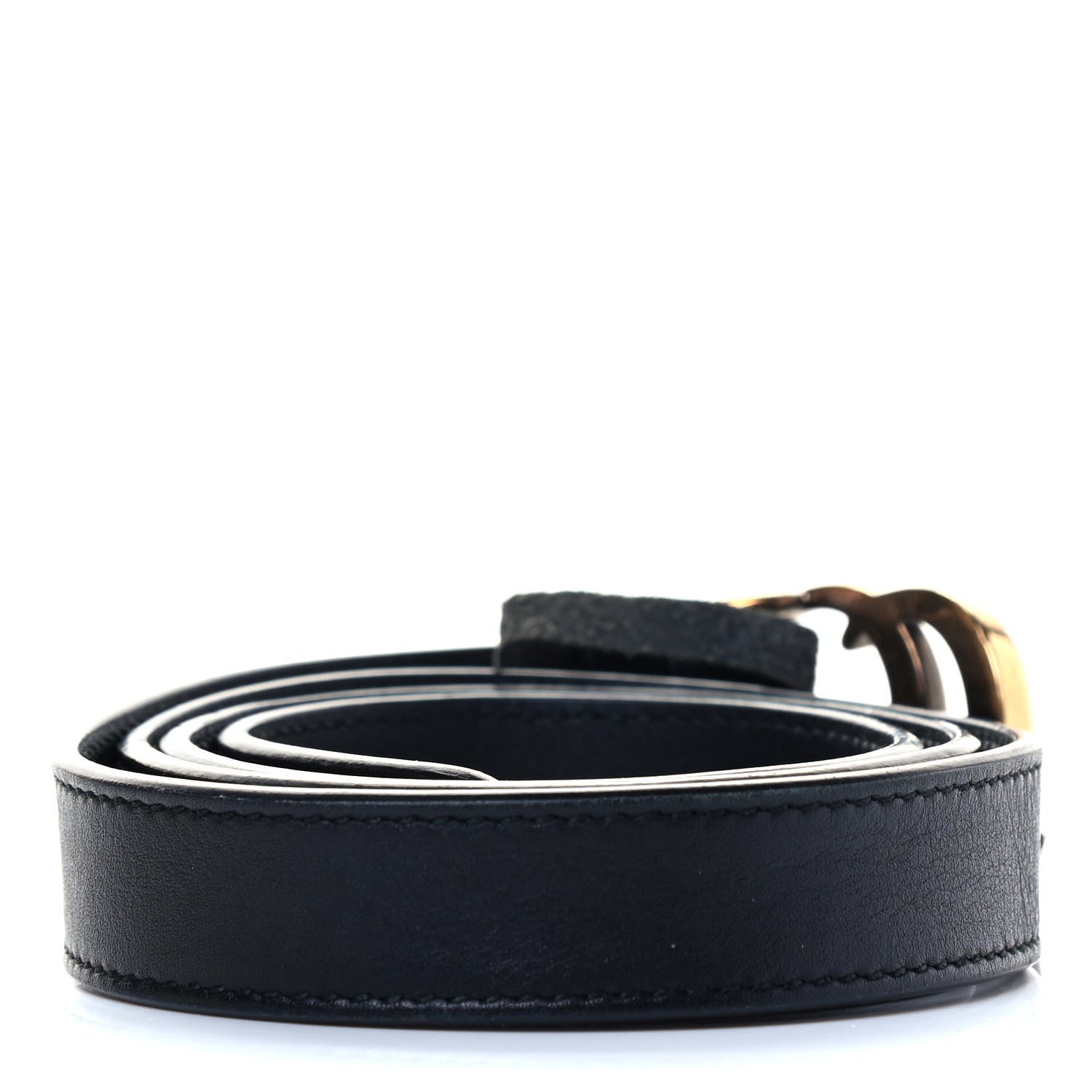 Gucci Calfskin Double G 20mm Belt 80 32 Black 2 of 5