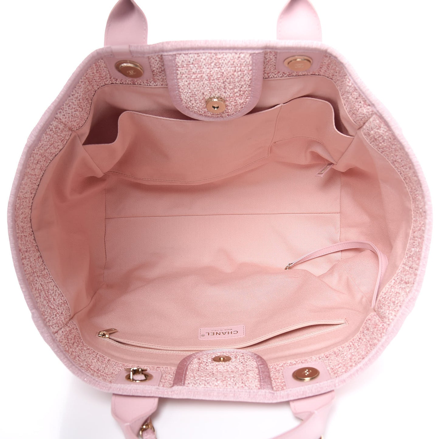 Straw Lurex Large Deauville Tote Pink