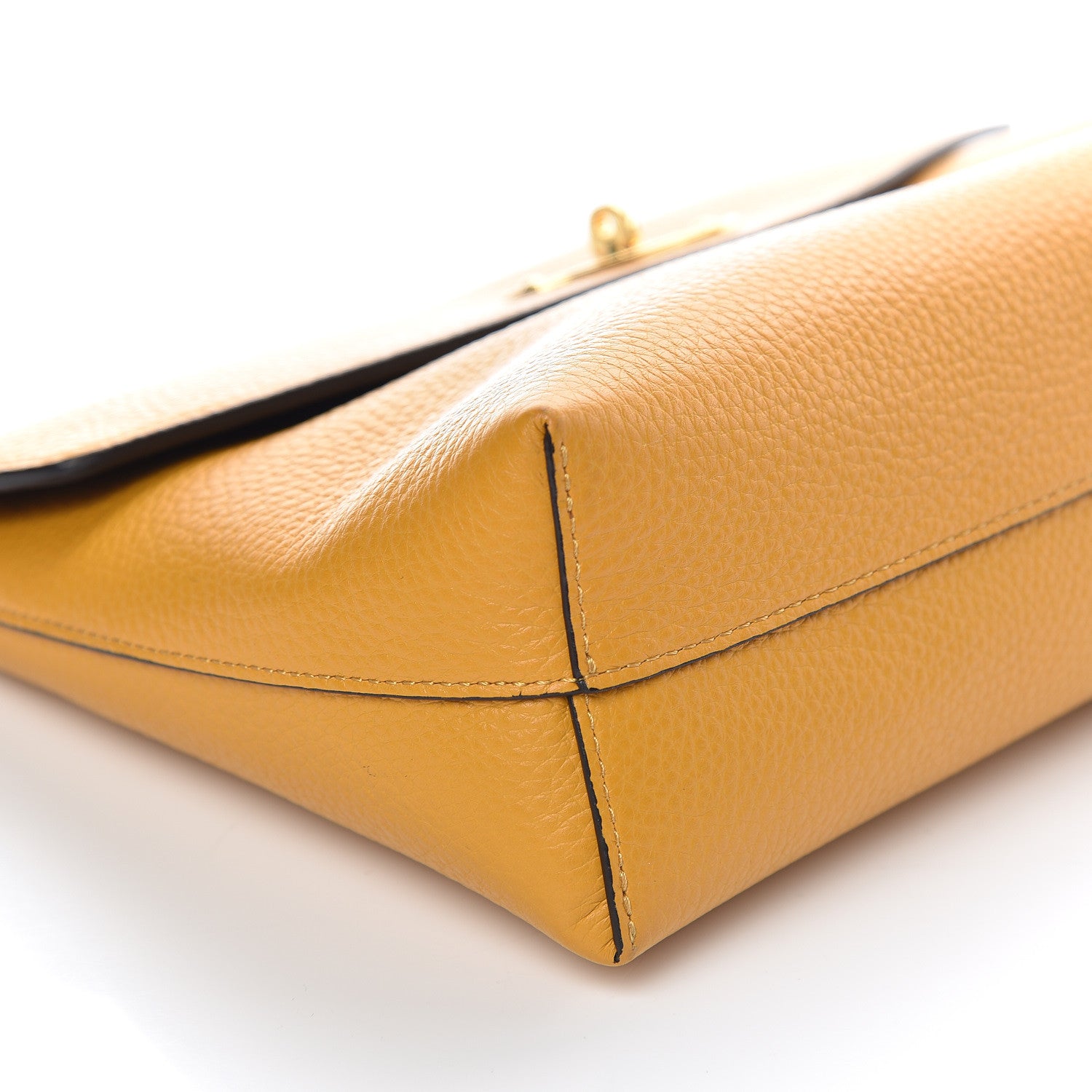 Mulberry Classic Grain Calfskin Large Darley Cosmetic Pouch Deep Amber 5 of 9