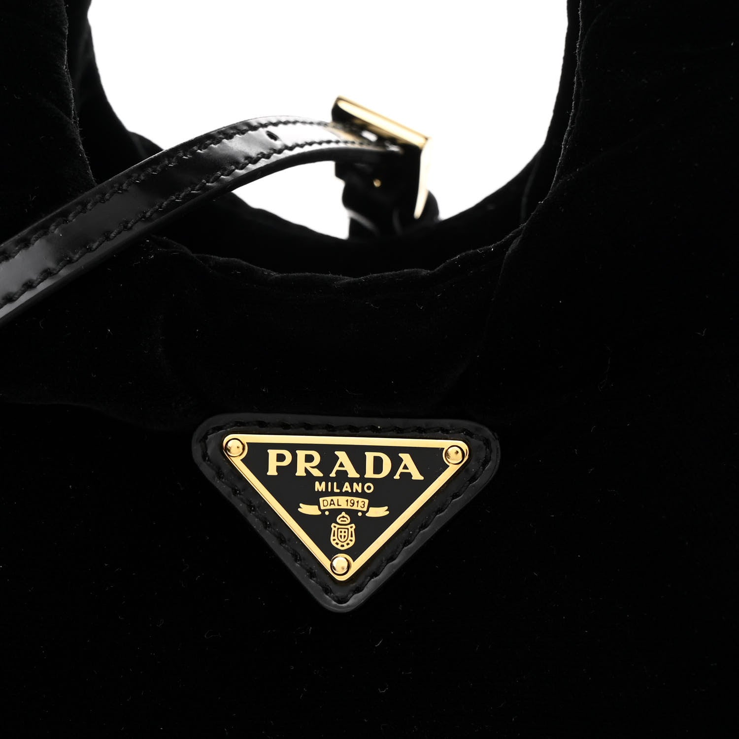 Prada Padded Velvet Mini Bag Black 8 of 10