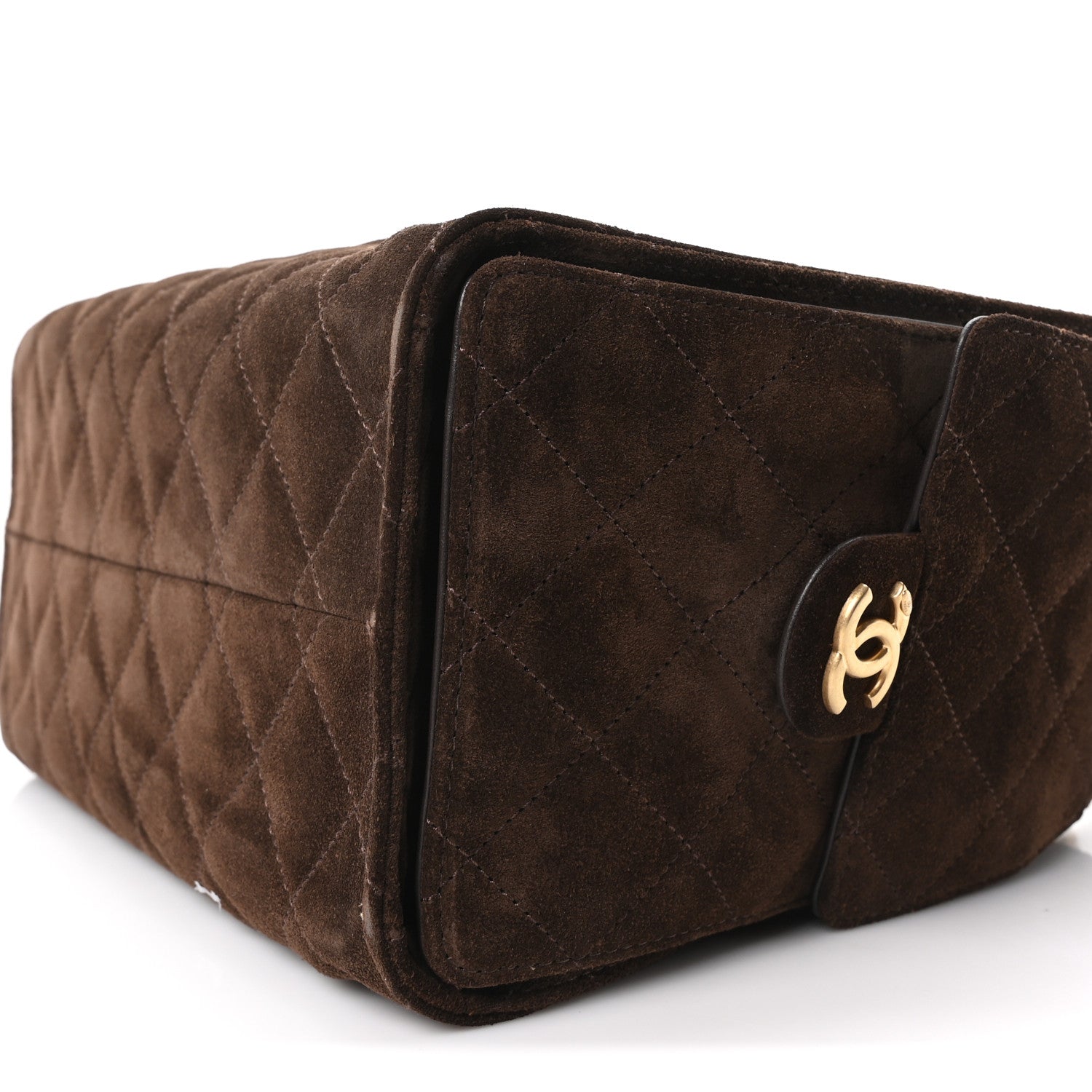 Chanel Suede Quilted Small Chanel 25 Handbag Dark Brown 10 of 11