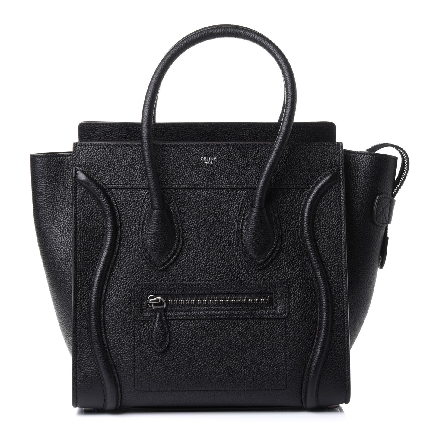Drummed Calfskin Micro Luggage Black