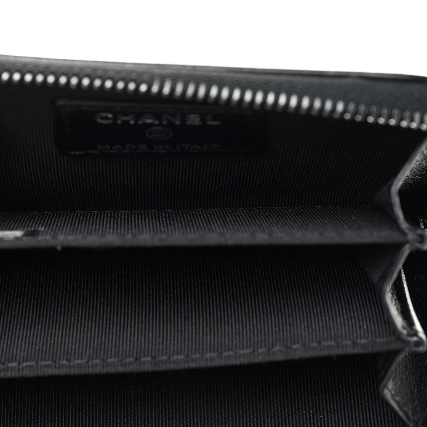 Lambskin Quilted Zip Coin Purse So Black