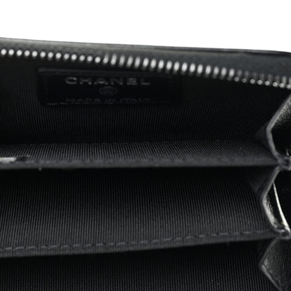 Chanel Lambskin Quilted Zip Coin Purse So Black 10 of 15