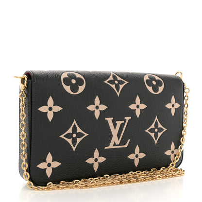 Louis Vuitton Empreinte Monogram Giant Felicie Pochette Black Beige 4 of 11