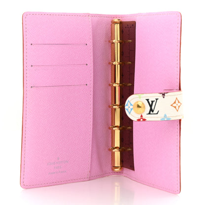 Louis Vuitton Monogram Multicolor Small Ring Agenda Cover White Litchi 5 of 7