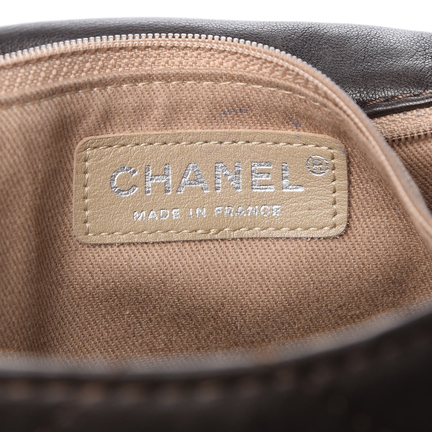 Lambskin Stitched Messenger Bag Brown