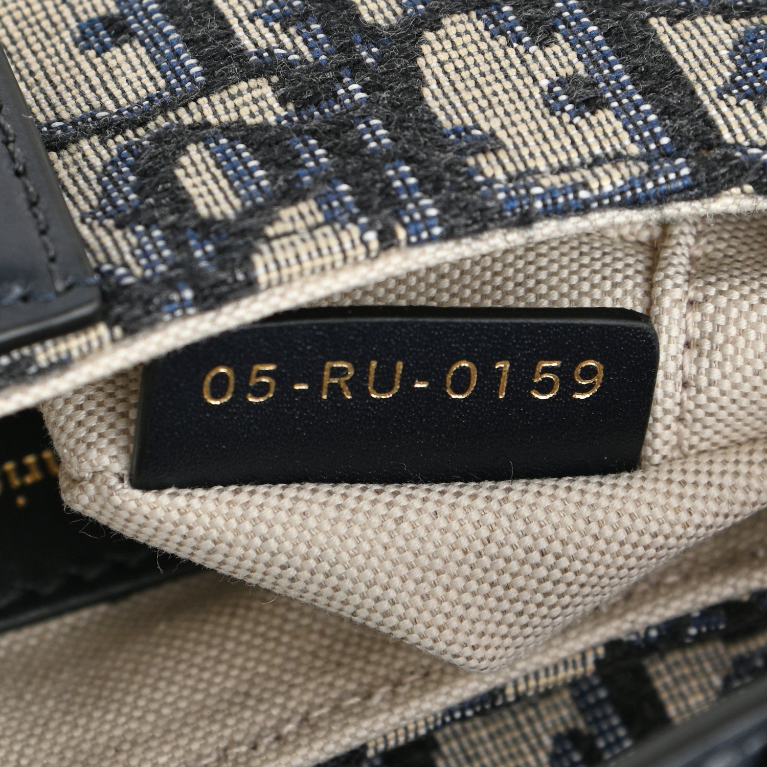 Christian Dior Oblique Mini Saddle Bag Blue 6 of 8