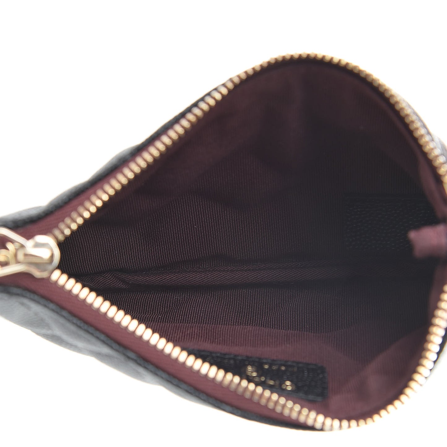 Caviar Quilted Small Cosmetic Case Black