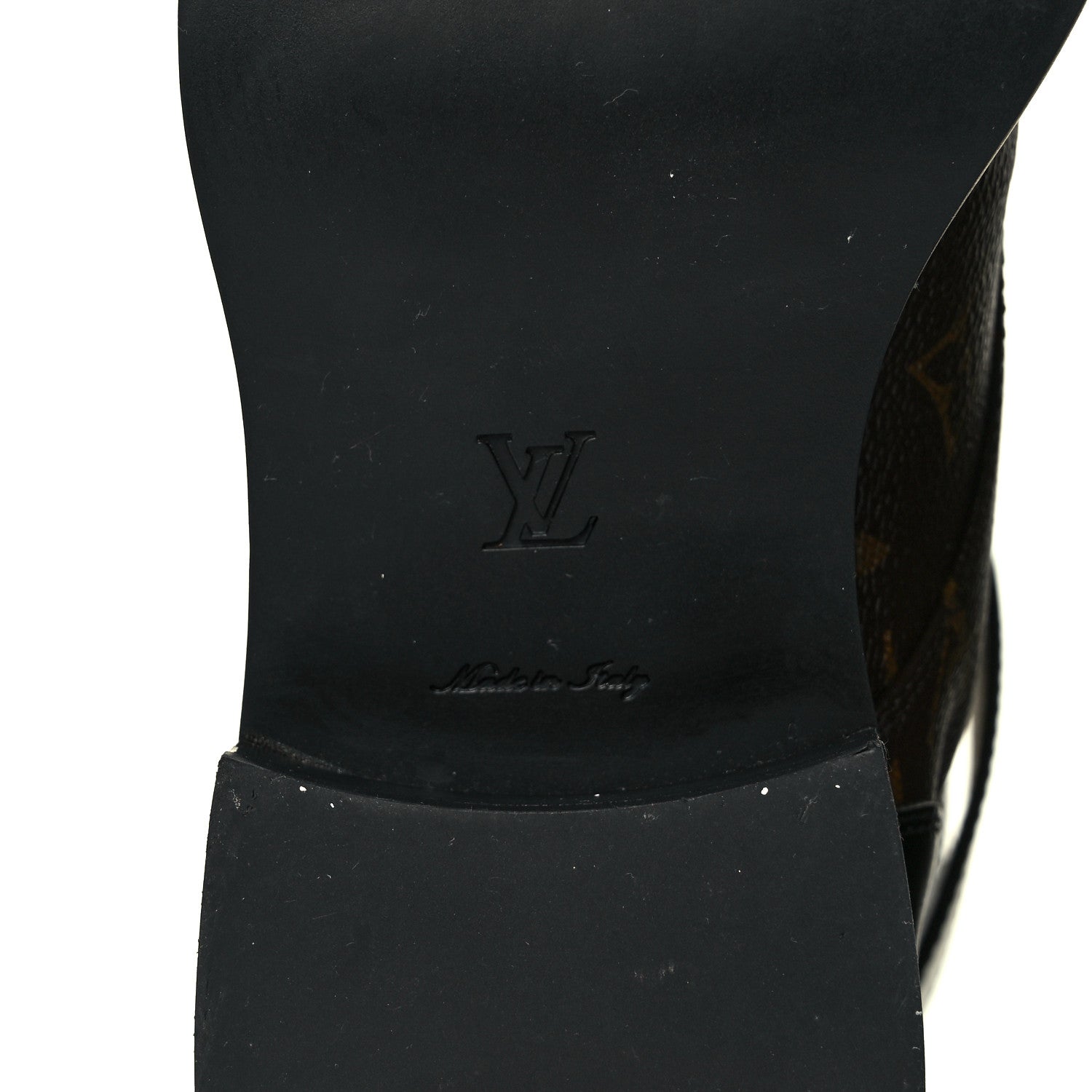 Louis Vuitton Calfskin Monogram Wonderland Flat Ranger Boots 35.5 Black 5 of 6